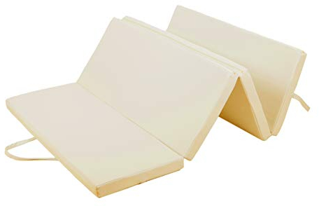 Gutekissen® Weichbodenmatte Gymnastikmatte Turnmatte Fitnessmatte Faltmatratze 4 EKO MAT (200x120x5, Creme)