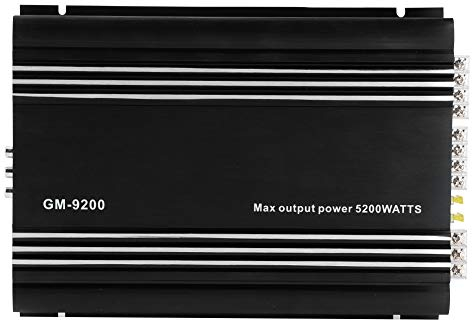 Amplificador estéreo para coche, 5200 W, amplificador de potencia de o de 4 canales, 12 V, aleación de aluminio negro, de o para coche con amplificador estéreo de alta fidelidad