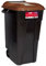 Tayg EcoTayg - Contenedor de residuos 120 litros con base negra y tapa marrón