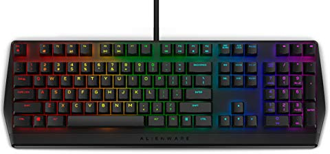 Alienware AW410K mechanische Kabelgebebundene Gaming Tastatur - US (QWERTY) | AlienFX-RGB | Cherry MX Brown-Tasten | Anti-Ghosting/N-Key-Rollover| Dark Side of The Moon