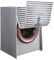 QIEZI Washer/Dryer Cover with zip,Cute Waterproof Sunscreen Washine Machine Protector Cover,Outside Sunproof dustproof thickening for Top Load and Front-Loading Machine,24.4121.6533.86 inch