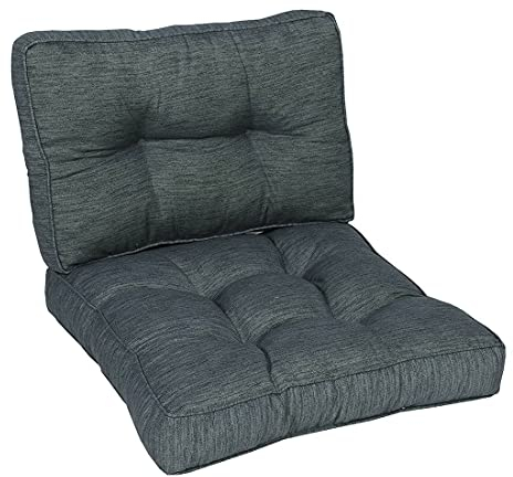 OUTLIV. Lounge Ersatzkissen für Mittelmodul - Sitzkissen, 60x40x10 cm Rückenkissen, Baumwolle/Polyester, witterungsbeständig, Anthrazit, 60x60x10 cm
