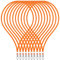 webbomb 10 Stück Schlüsselband Lanyard 360° Umhängeband edel glänzend mit Karabiner für Zugangskarten Ausweishalter Büro ID Karte Fahrkartenhülle Schlüsselbänder Handy Band (orange)