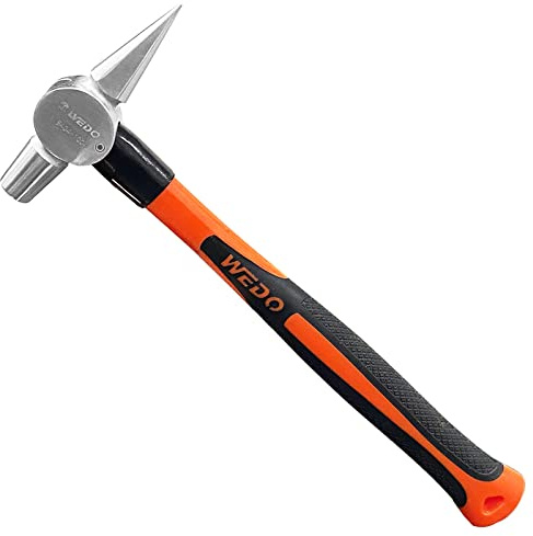 WEDO 0.55lb(250g) Testing Hammer with Fiberglass Handle, Pointed Head, Stainless Steel,Corrosion Resistant, Length 11(280mm）
