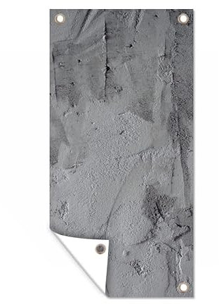 MuchoWow Outdoor-Poster Poster Wanddeko draußen Deko Garten Gartenposter 40x80 cm Beton - Schalungen - Wand - Schotter