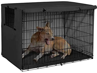MoYouno Hundekäfigabdeckung, Dogbox Abdeckung, Langlebiger Wasserdichter Und Winddichter Dog Cage Abdeckung,Hunde-Zubehör,universell passend, für den Innen- und Außenbereich (L)