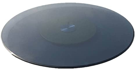 LUNEZY Piatto Girevole, Piatto da Portata Rotondo in Vetro temperato con Base in Lega di Alluminio, per Tavolo da Pranzo da Cucina, Facile da Pulire/Blu / 70 cm/27,5 Pollici