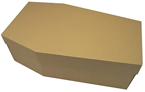petbye Karton Tiersarg Natur - Größe XL für mittelgroße Haustiere 60x36x21 cm Haus-Tiersarg für Erdbestattung und Feuerbestattung Fester Papp-Sarg Tier-Sarg Extrastabil