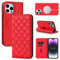 SINQERISHT Mobile Phone Case for Apple iPhone 13 Mini Case PU Leather Flip Case Compatible with MagSafe Mobile Phone Case with Stand Function and Magnetic Closure Shockproof Flip Protective Case (Red)
