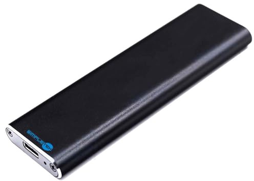 SIMPLETEK – Mini SSD Adapter 240GB External Portable M.2 Slim Slim | Type-C USB 3.1, 10Gbps