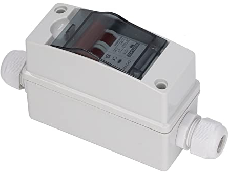 Leitungsschutzschalter 2P 16A DC1000V Leistungsschalter IP65 Wasserdichter DC Trennschalter mit Transparenter Abdeckung für Solar-PV-Anlage