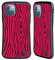 Head Case Designs Rosa Intenso Faux Bois Cover Ibrida Compatibile con Apple iPhone 13