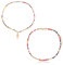 IUDWCG 2 Pcs Bohemian Shell Necklace Women's Gold Beaded Necklace Colourful Pearl Necklace Summer Bohemian Necklace Beach Layered Ethnic Necklace Jewellery Women and Girls