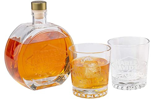 Harley-Davidson Dekanter/Whiskeygläser-Set zum 120. Jahrestag, limitierte Auflage