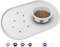 KPWACD Set de table pour chien et chat, antidérapant et imperméable, empêche les débordements de nourriture et d'eau, tapis en silicone pour chiots de petite, moyenne et grande taille, blanc, 48,3 x