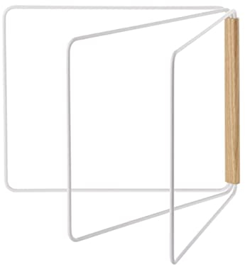 Serlium Dishcloth Drying Rack, Multipurpose Dishcloth Holder Punch Free Hand Towel Stand Rack 3 Arms Folding Dishcloth Holder for Home Kitchen Countertop(White)