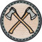 Wikinger Aufnäher Nordmann Aufbügler Vikings Patch zum annähen/aufbügeln | crossed axes Förster Flicken mit Stickerei Axt Applikation für alle Stoffe | 75x75mm