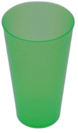 éco gobelets - Gobelet Réutilisable, Économique, Recyclable - Verre en Plastique Rigide Polypropylène sans BPA - Passe au Lave-Vaisselle - Vert - 50cl x50