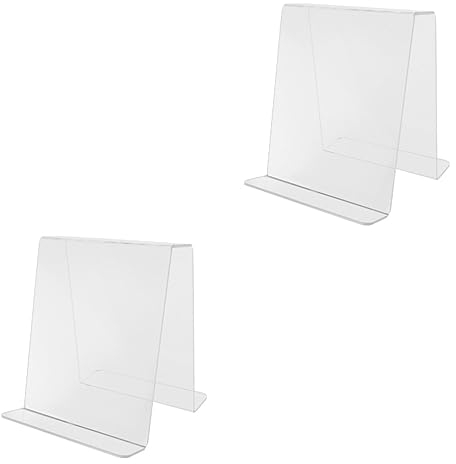Lurrose 2st Große Doppelseitige Buchstütze Mini-staffelei Zeitschriftenregal Buchständer Durchsichtiger Zeitschriftenhalter Zeitschriftenständer Rekordhalter Cd Büro Acryl Aufzeichnung