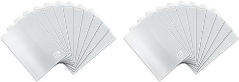 Oxford Heftumschlag A6, aus Kunststoff, transparent, farblos, 10 Stück (Packung mit 2)