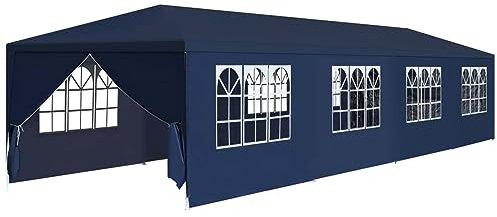heybb Gartenzelt 3x12 m Blau Gartenpavillon Hardtop Pavillon 3x12 Wasserdicht Stabil