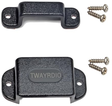 TWAYRDIO Dashboard Mount Holder for Handheld Radio and Speaker Microphone Mic, Clip Hook with Screws for BaoFeng Motorola Talkabout Midland Retevis Yaesu Handhelds Walkie Talkie Two Way Radio