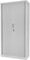 POLLOR Tambour Storage Cabinet, Lockable Space Saving Steel Office Cupboard Rolling Sliding Door, 50kg Load Capacity Per Shelf (Grey, 185cm)
