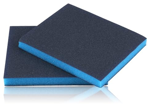 2Pcs Ponge de Ponçage pour Cuir Grain 120, Papier de Verre pour Lisser les Aspérité Avant Réparation du Cuir, Papier a Poncer Grain pour Polissage de Précision, Entretien Automobile, Polissage du Jade