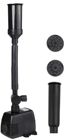 Pompa sommergibile per laghetto,Pompe per stagno per laghetti all'aperto,Set pompa acqua per acquario | Con 3 ugelli stagno cascata pompa sommergibile e kit filtro inossidabile
