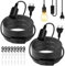 Lampenfassung E27 mit Kabel: 2 Stück Lampenfassung mit Schalter, E27 Fassung mit Kabel 6M, Lampenkabel mit Schalter, Lampenfassung mit Stecker für Lampenaufhängung Pendelleuchte Hängelampe, Schwarz
