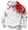Generisch osterangebote Damen, Halloween Hoodie Herren Kapuzenpullover Bloody Stained Bedrucktes Halloween Kostüm Horror Sweatshirt Blutspritzer Muster Oberteile, Black Friday Weihnachten