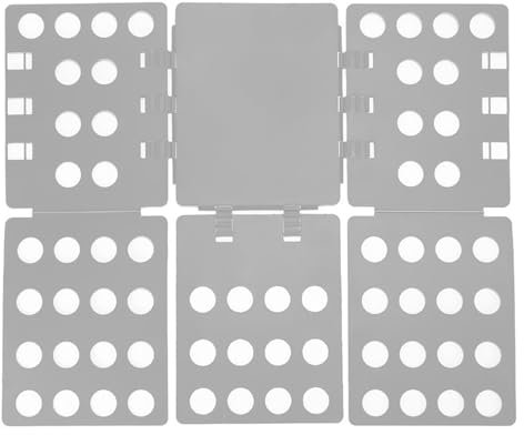 YHSKJCD T Shirt Faltbrett Wäsche Faltbrett Falthilfe für Wäsche Zusammenleghilfe Wäschefalter Faltbrett für Kleidung Kleiderordner Strapazierfähige Hemdenfalter Kunststoff, Grau