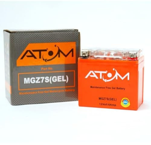 YTZ7S - Batteria Atom Gel per moto, 12 V, 6 Ah
