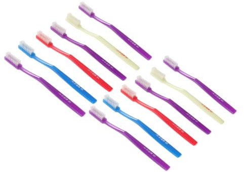 COLLBATH 24stücke Praktische Zahnbürsten Mit Harten Borsten Für Erwachsene Zufällige Farben Für Tägliche Zahnpflege Und Effektive Für Gesunde Zähne