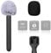 Frgyee Handheld Mic Adapter for Rode Wireless GO II, Interview Microphone Handheld Adapter with Mic Windscreen for Wireless PRO, Wireless ME