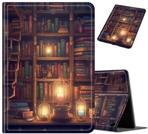 Funda para tablet Amazon Fire HD 8 (8ª/7ª/6ª generación, versión 2018/2017/2016) de 8 pulgadas, funda delgada de piel sintética ajustable con función de apagado y encendido inteligente para tablet