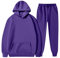 EZJOBLA Damen Jogginganzug Elegant 2 Teilig Sport Outfit Schneeanzug Freizeitanzug Sportanzug Lang Hausanzug Baumwolle Skianzug 2 Lila M