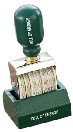 vreplrse Holzgriff, ausgedruckter Dater Stempel, Büro Datumsstempel für DIY Bastelarbeiten, bezahlter Stempel mit Empfangsdatum, Datumsstempel, Datumsstempel, A