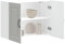 IKAYAA Armario Colgante de Cocina Kalmar, Armario de Pared para Cocina, Armario Cocina Pared, Armario Multiusos para Colgar, Mueble Alto de Cocina, Blanco, 80 x 31 x 60 cm