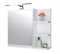 FreshYou Spiegelschrank 60x50 Weiß, Badezimmerschrank mit Ablagen, Badezimmerspiegel, Hängeschrank LED Lampe - Recht