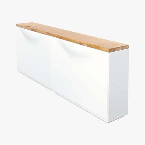 Natural Goods Berlin 1x Deckplatte Trones Eiche - I K E A Upcycling DIY - 2 cm Starke Holzplatte für Trones passgenau Antirutschfunktion - Holzbrett Regal - Brett für Schuhregal 51 x 16 x 2 cm