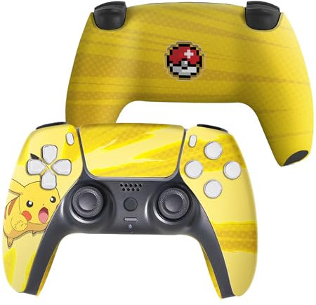 Pikachhu Custom PS-5 Controller Wireless compatible with Play-Station 5 Console by BCB Controllers | Proudly Customized in USA with Permanent HYDRODIP Printing(NOT JUST A SKIN)(MODDED)
