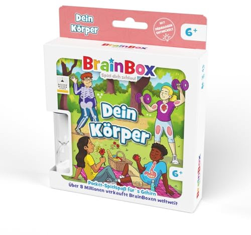 BRAINBOX 2054905 Pocket Edition Dein Körper, kompaktes Lernspiel, Gedächtnisspiel, Quizspiel, Reisespiel für Kinder ab 6 Jahren