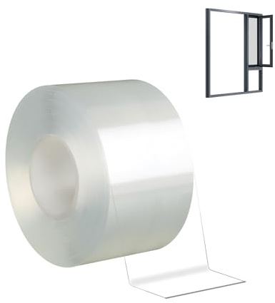 MIPIACE Paraspifferi Resistente alle Intemperie 10M x 5CM Nastro Sigillante per Finestre Trasparente Striscia di Guarnizione Nastro Sigillante per l'Isolamento di Porte Per Cucina Bagno ToiletteAngoli