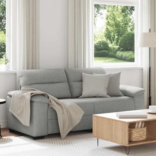 Hommdiy 2 Sitzer Sofa,Zweisitzer Sofa,Polstersofa mit 2 Armlehnen,Doppelsofa Moderne Couch Loungesofa, Loveseat für Wohnzimmer/Schlafzimmer, Wolkengrau 140 cm breit Stoff