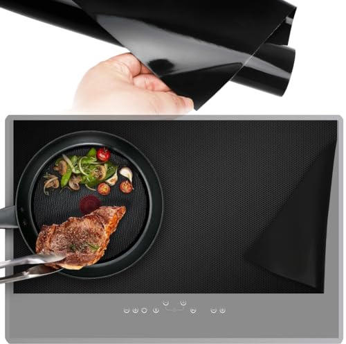 LOMUG Silikon Induktionskochfeld Schutzmatte Induction Cooker Silikonmatte 61x52 cm Große Induktionsschutzmatte Rutschfest Induktion Herdschutz Matte Magnetisch Wärmeisolierte Pad für Induktionsherd