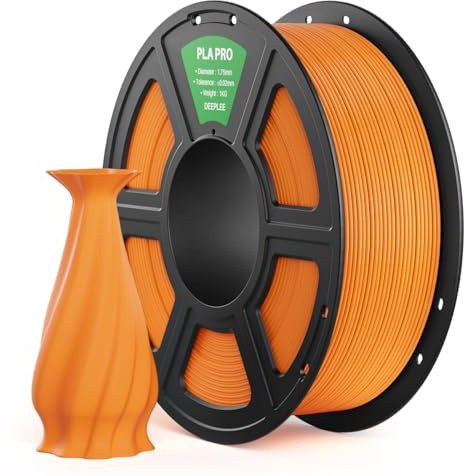 DEEPLEE PLA PRO Filament 1.75mm Orange 1kg | Stärkere Zähigkeit 3D Drucker Filament, Maßgenauigkeit ±0.02 mm, Sauber gewickelt, Einfach zu Drucken