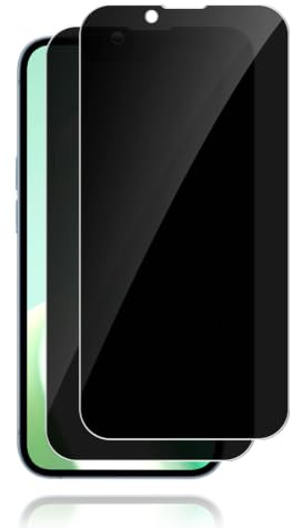 2 Stück Sichtschutzfolie für Panzerglas für iPhone 14/13/13 Pro Schutzfolie, Anti-Fingerprint, 9H Kratzfeste Schutzglas, Blasenfreie Anti-Spy Displayschutzfolie, 0,01s Hohe Touch-Empfindlichkeit Folie