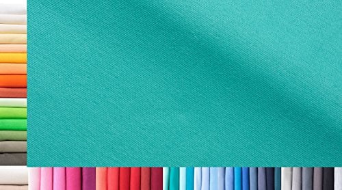 1buy3 Bündchenstoff XXL als Meterware|doppelt: 75cm breit|einfach: 150cm breit|Farbe: 31 Türkis|0,25m lang|96% Baumwolle, 4% Elasthan|Jersey Grundpreis pro qm: € 15,97