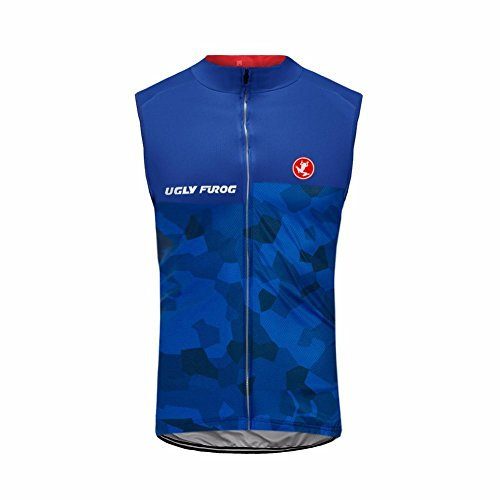 UGLY FROG Herren Ärmellos Sleeveless Radtrikot Triathlon Vest Mens Breathable Sleeveless Radtrikot Weste Radfahren Shirts Fahrrad Tops für Fahrrad